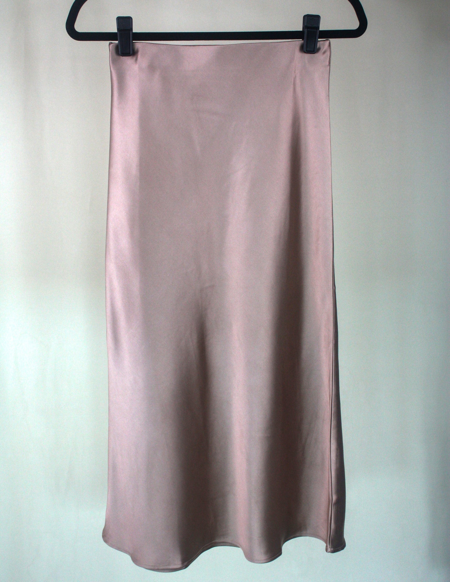 Satin Midi Skirt - Dark Taupe