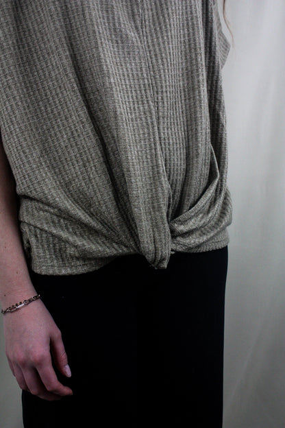 Twist Front Top - Olive