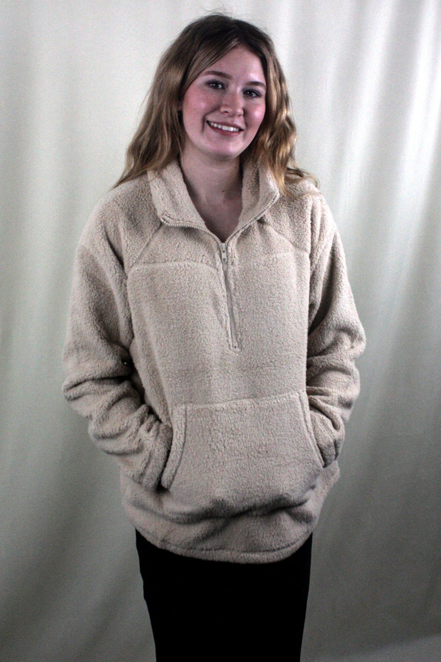 Fleece Quarter Zip - Natural