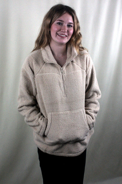 Fleece Quarter Zip - Natural