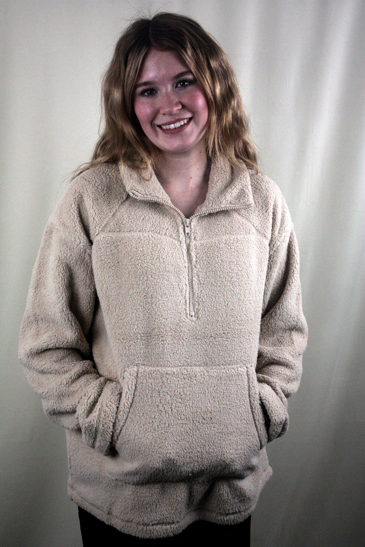 Fleece Quarter Zip - Natural