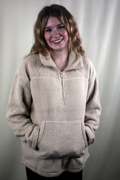 Fleece Quarter Zip - Natural