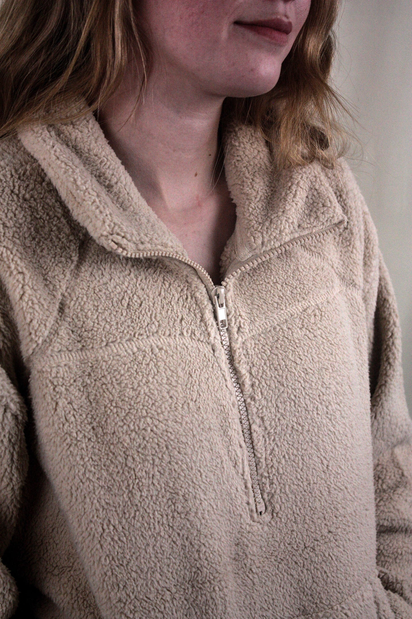 Fleece Quarter Zip - Natural