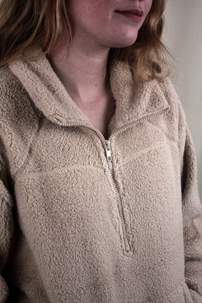 Fleece Quarter Zip - Natural