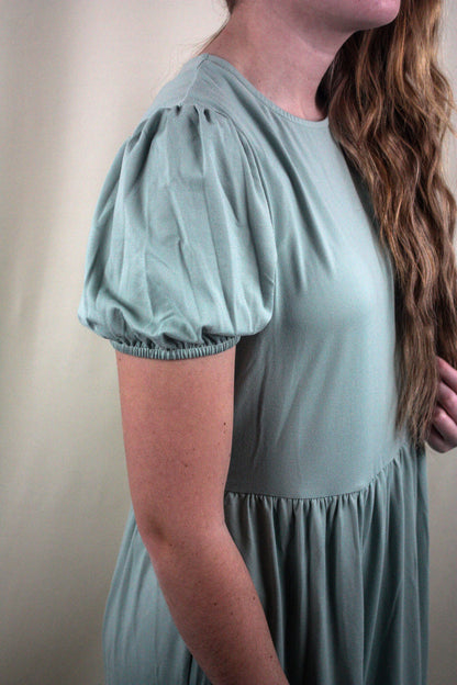 Tiered Midi Dress - Sage