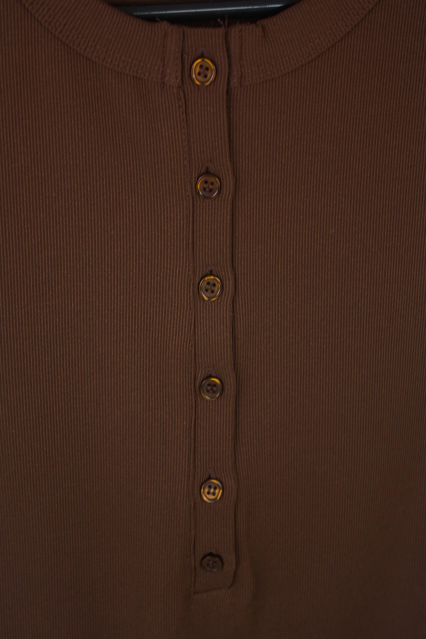 Sleeveless Henley Knit Tank