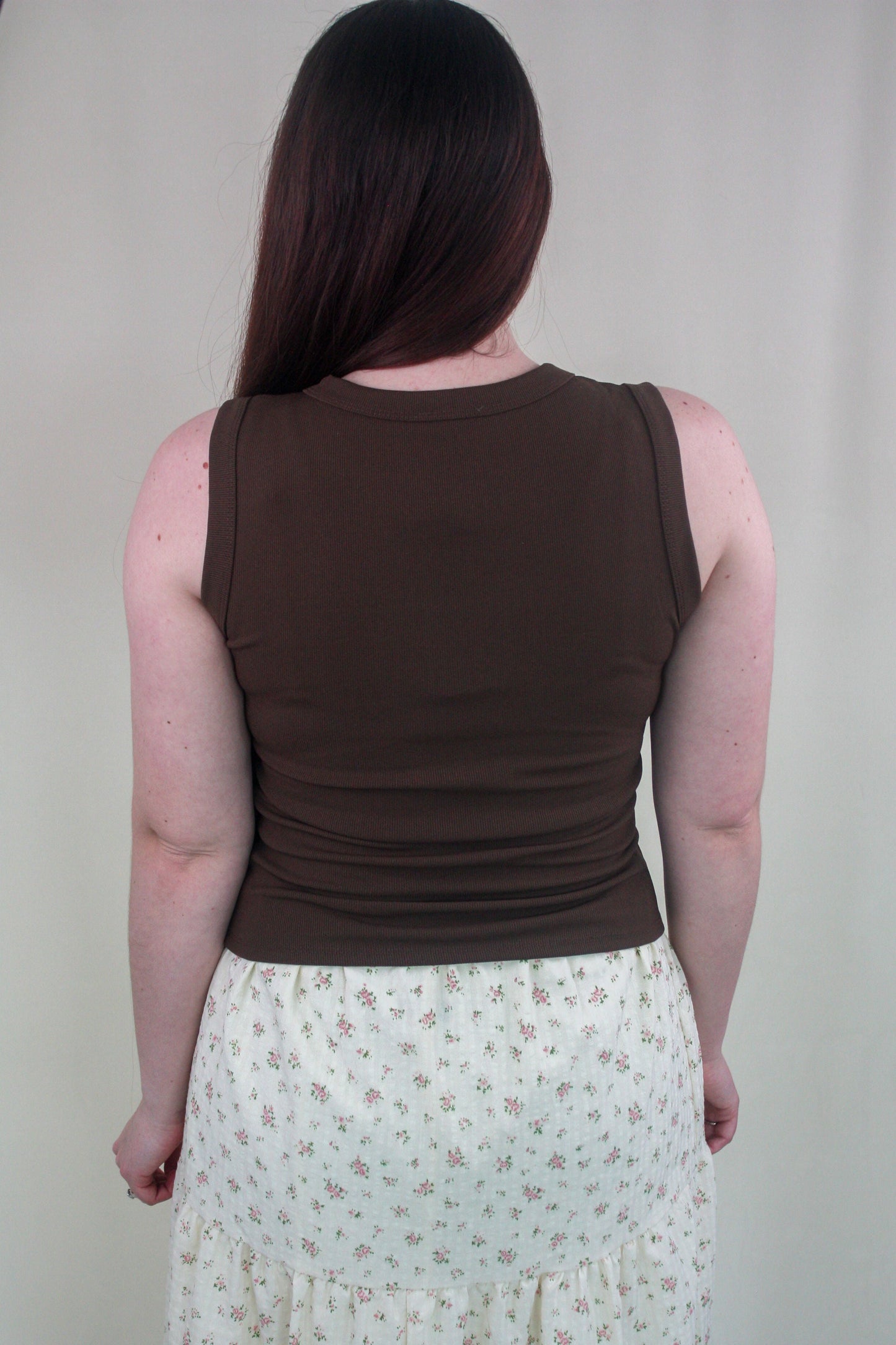 Sleeveless Henley Knit Tank